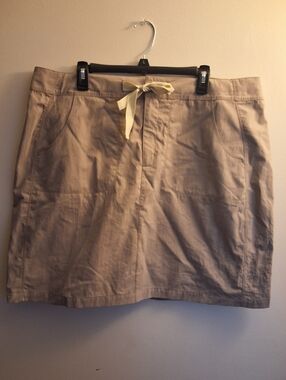 ​L.L. Bean Vista Camp Skirt NWT Khaki Tan Cargo Utility Plus Size 20 Regular